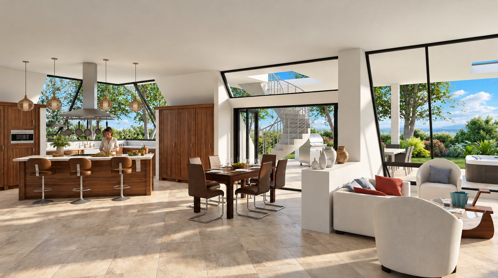Apex House kitchen and dining table