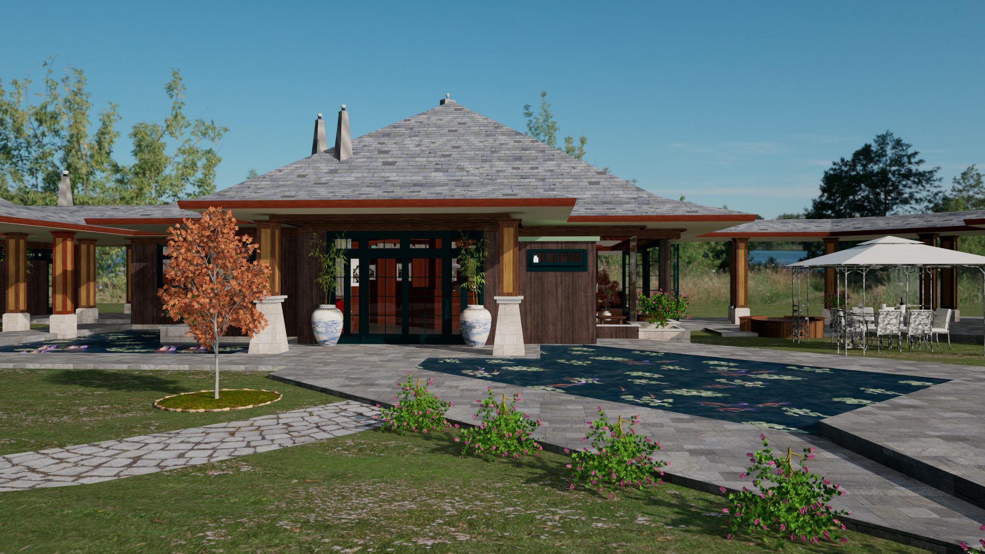 Entry pavilion