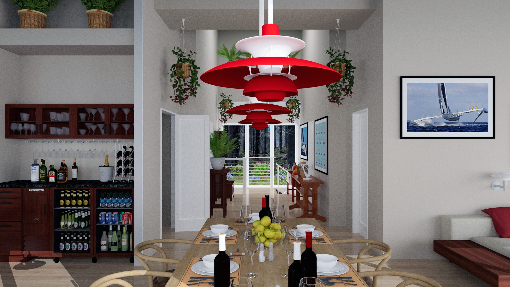Dining area toward entry