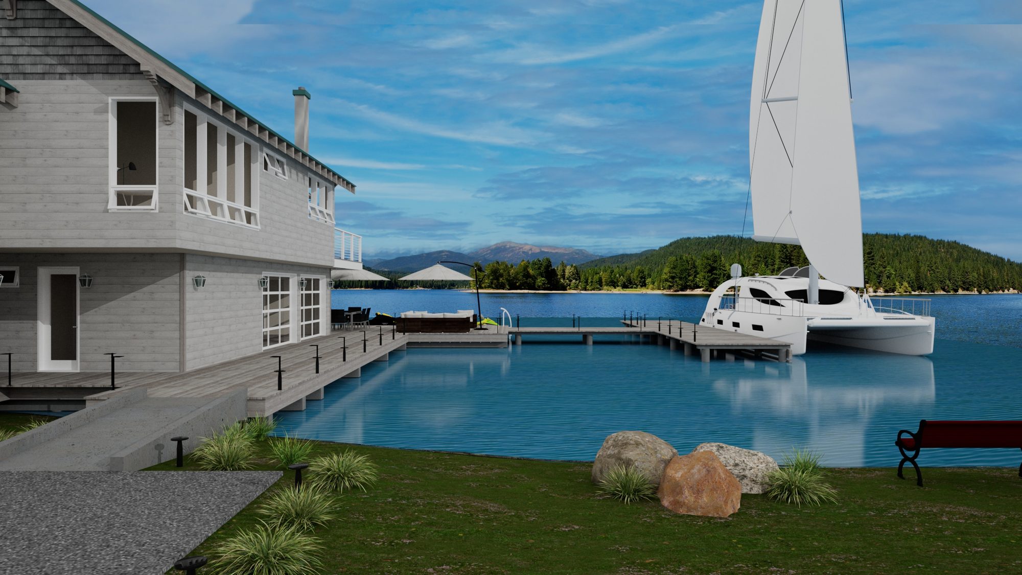 View from the driveway