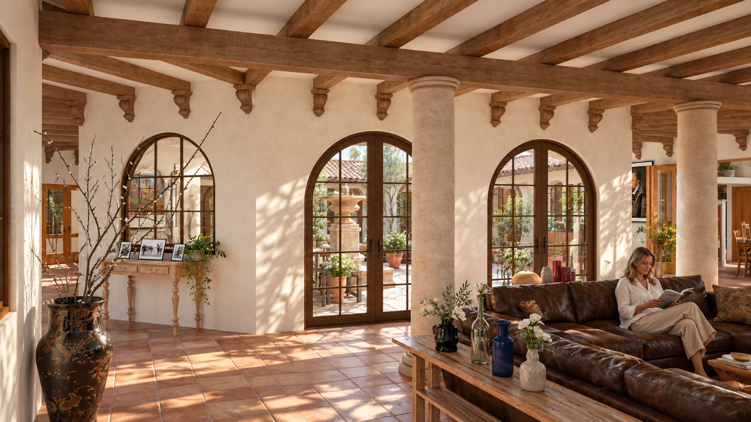 Casa de los Arcos arched doors to the courtyard