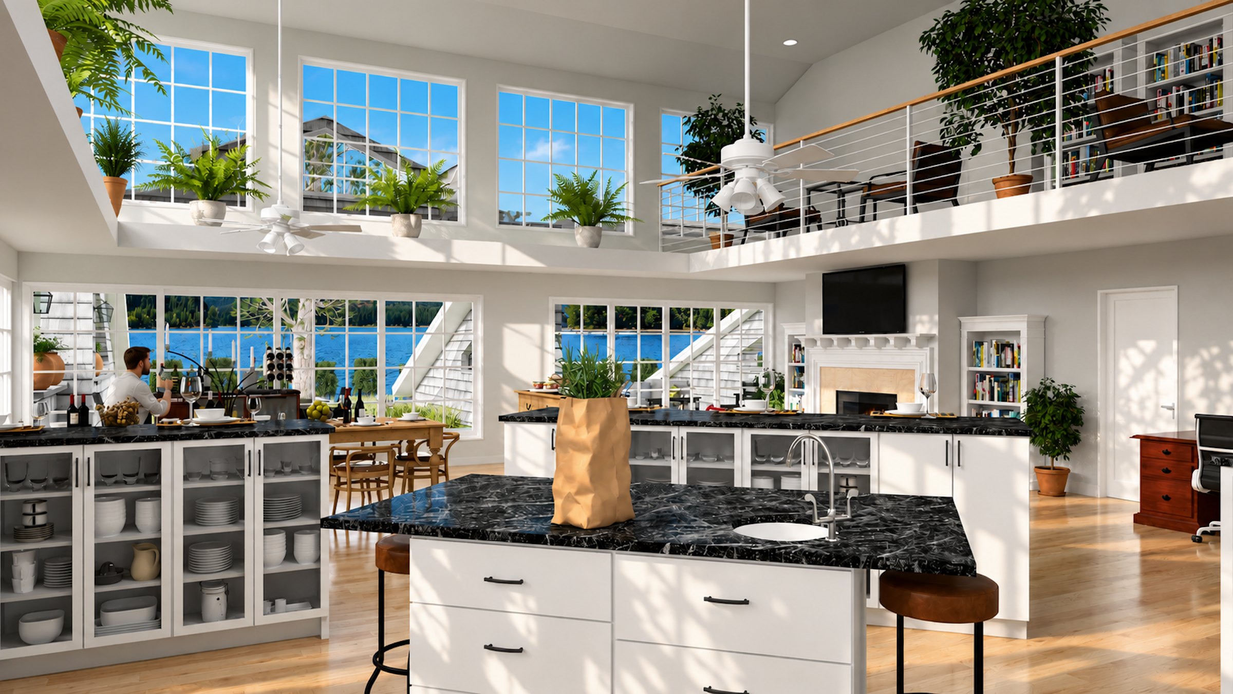 Cedar Barn kitchen islands