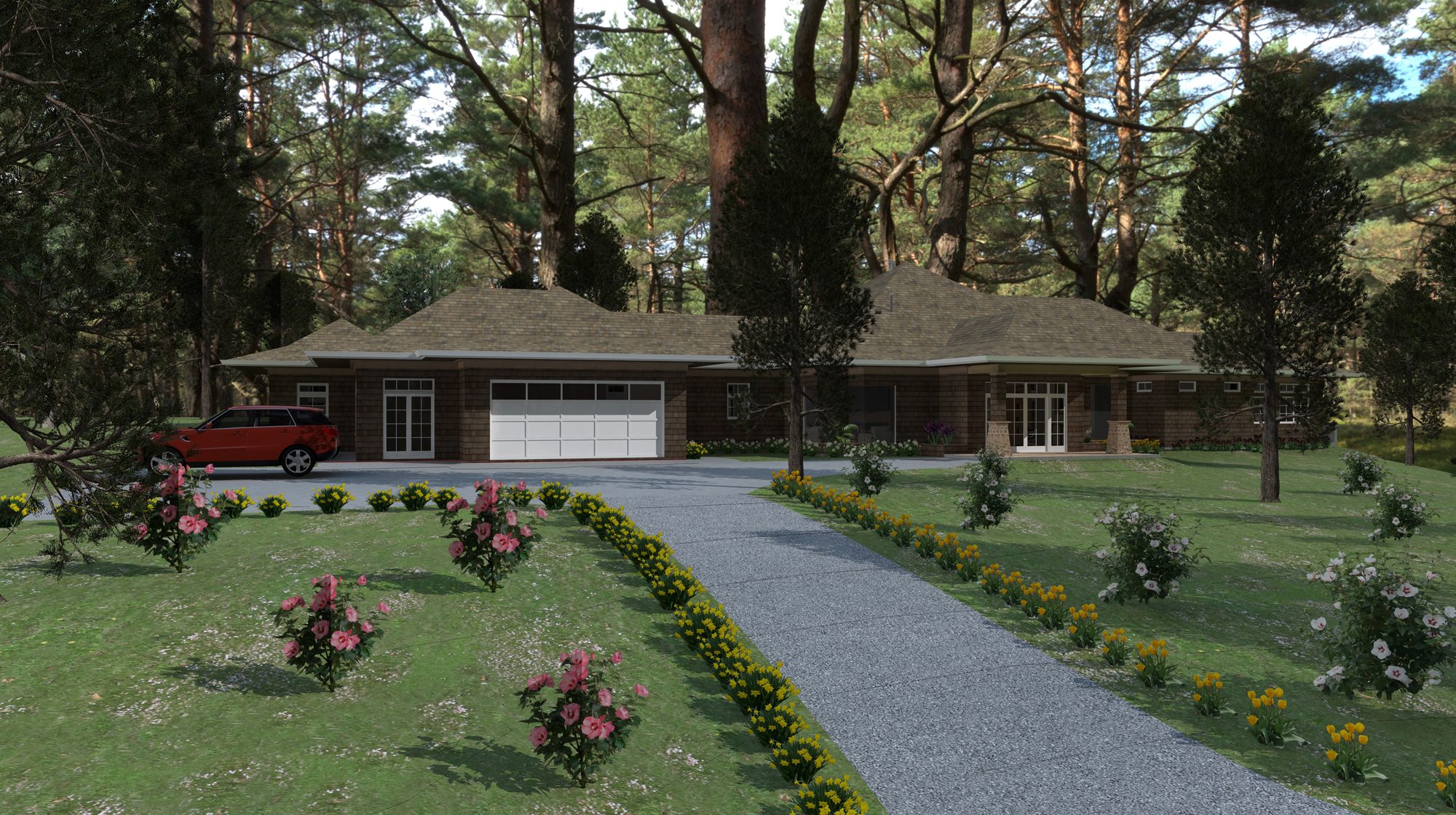 Shingle siding exterior