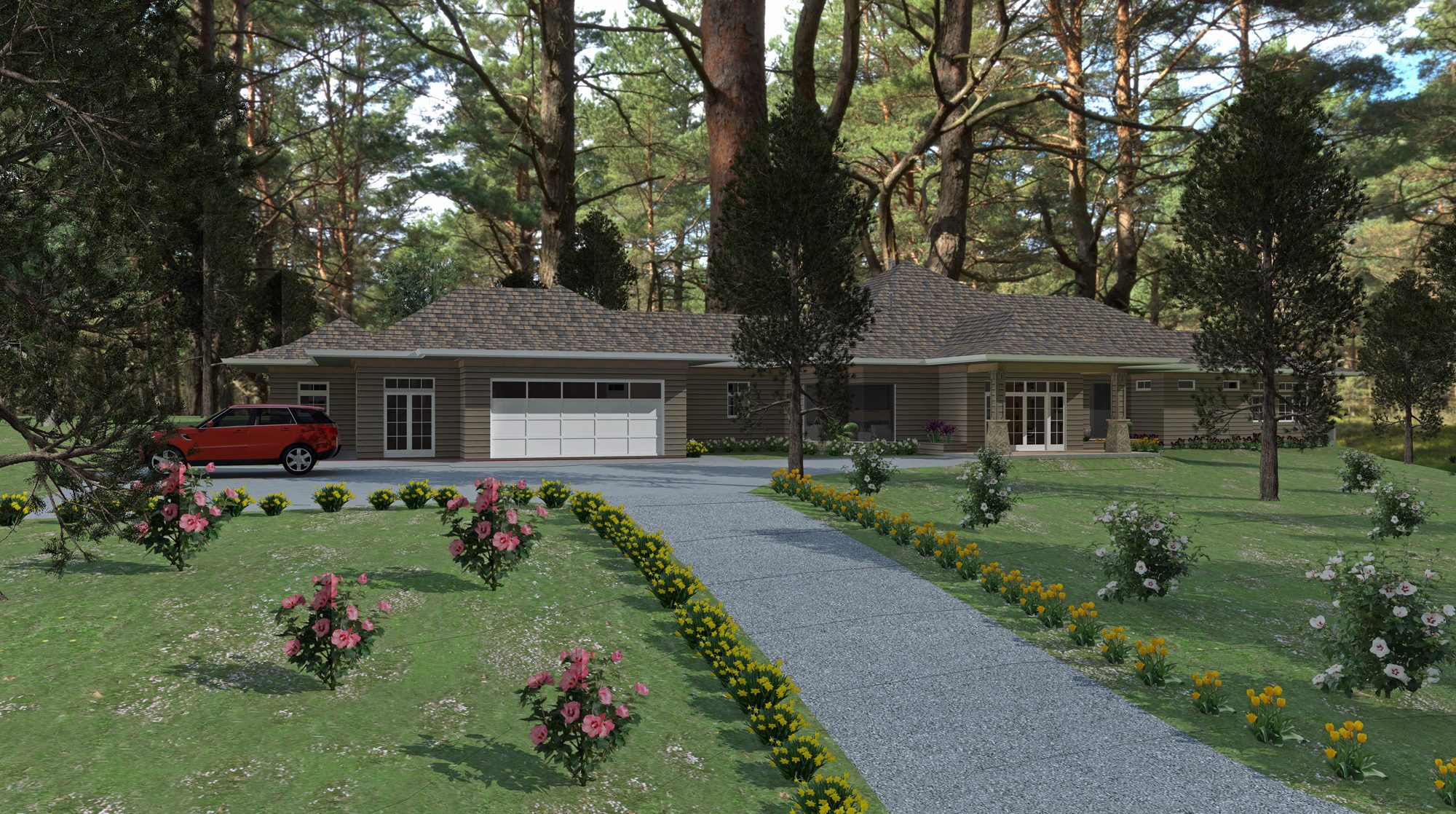 Horizontal lap siding exterior