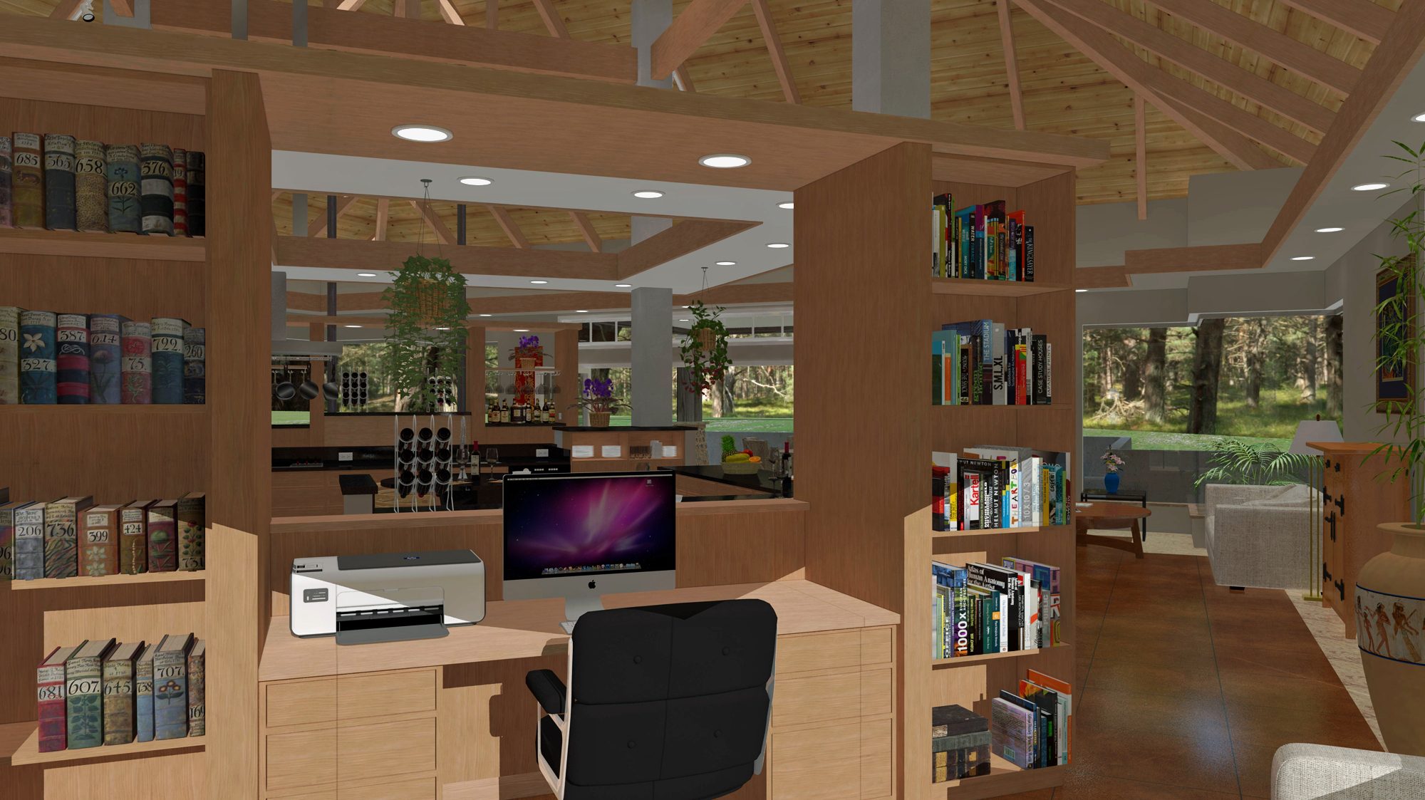Built-in home office nook