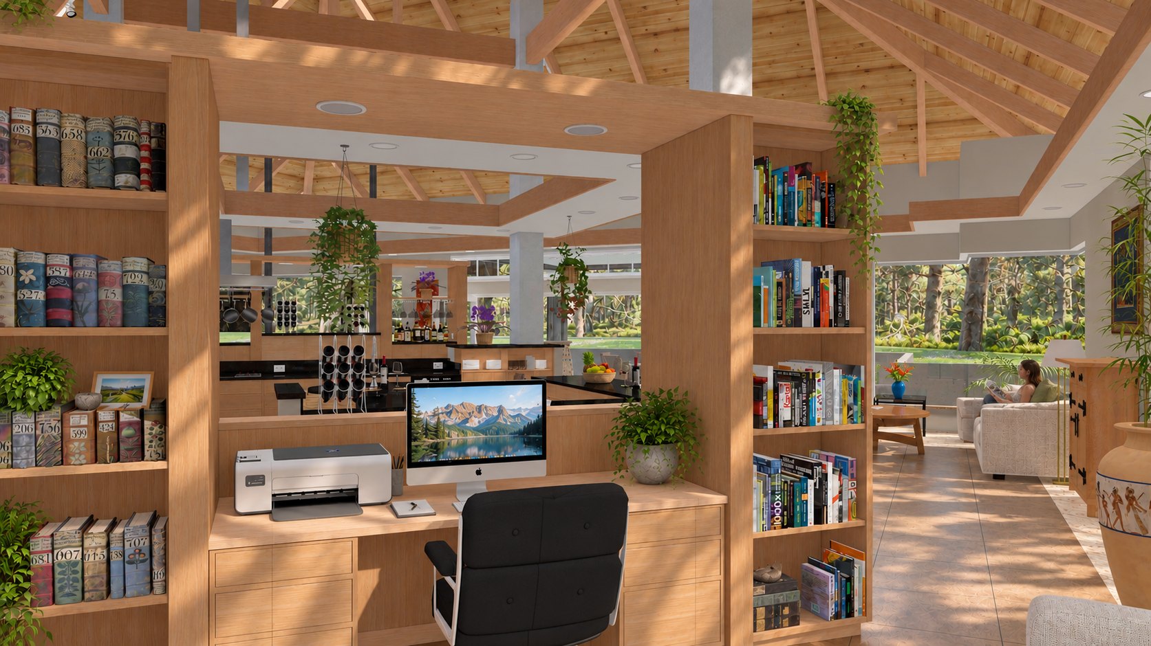 Built-in home office nook