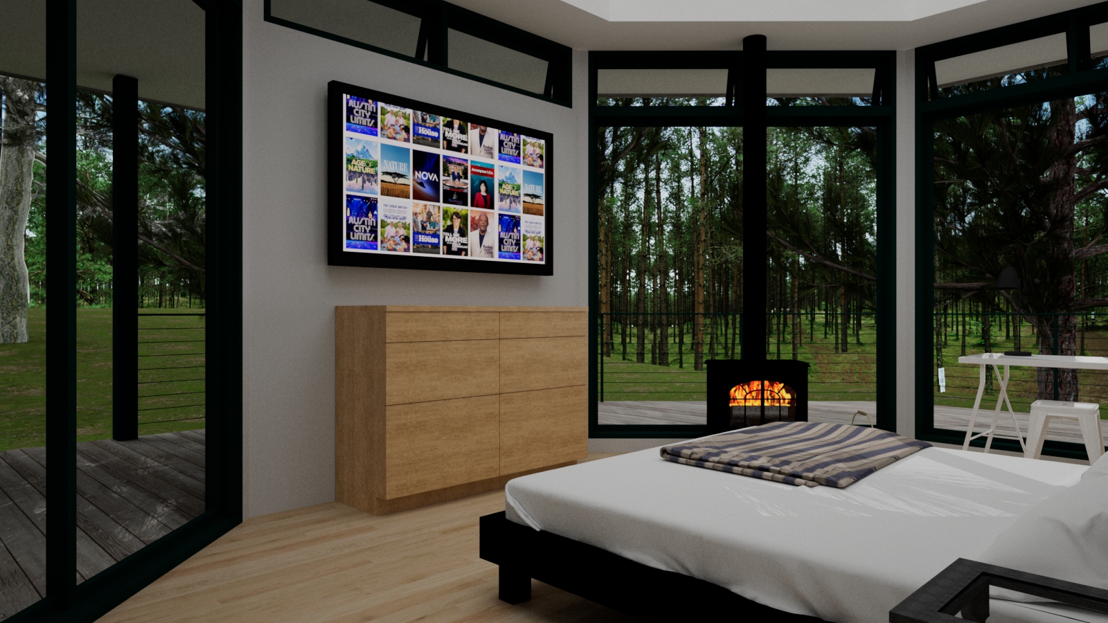 Bedroom interior at Contemporary Pavilion