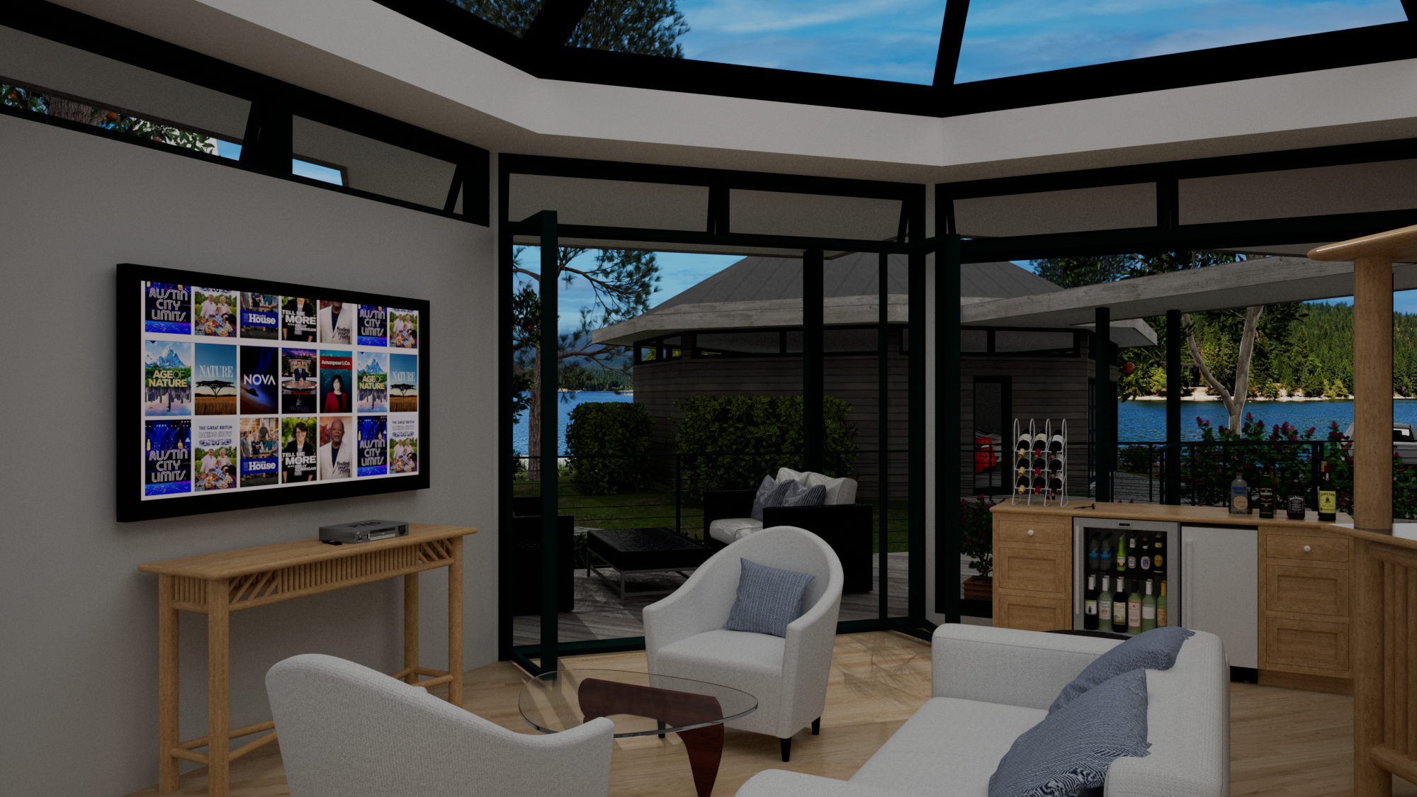 Living room lounge seating at Contemporary Pavilion