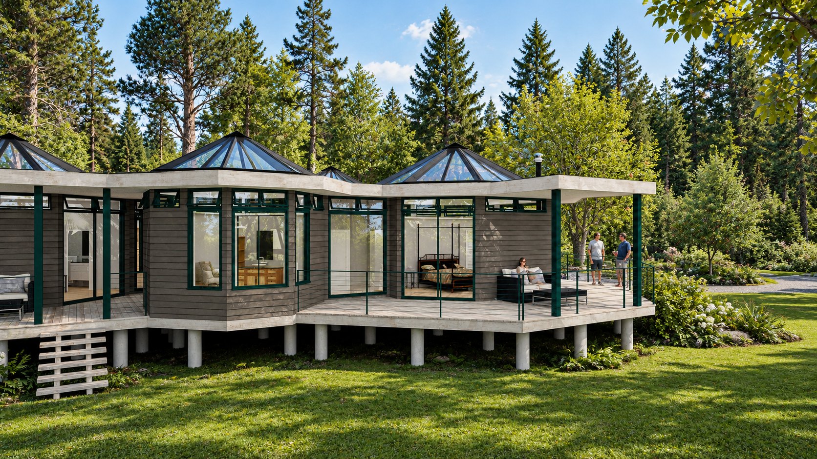Primary suite pod exterior at Contemporary Pavilion