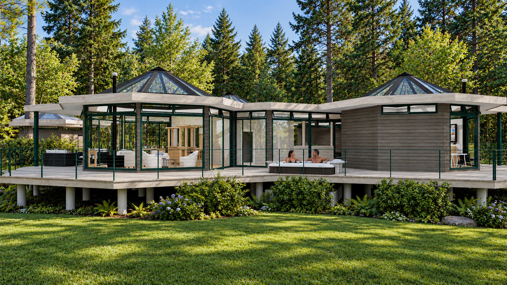 Spa deck at Contemporary Pavilion
