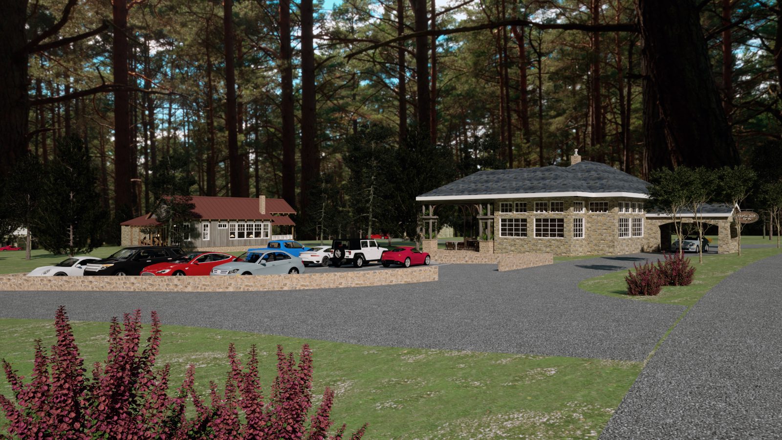 Wider street view of the compound