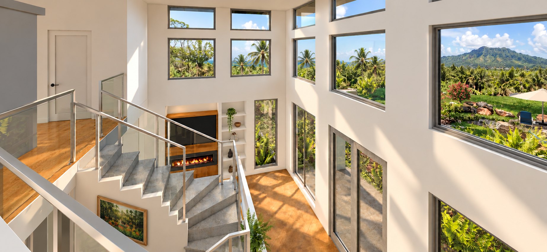 Great room from the landing