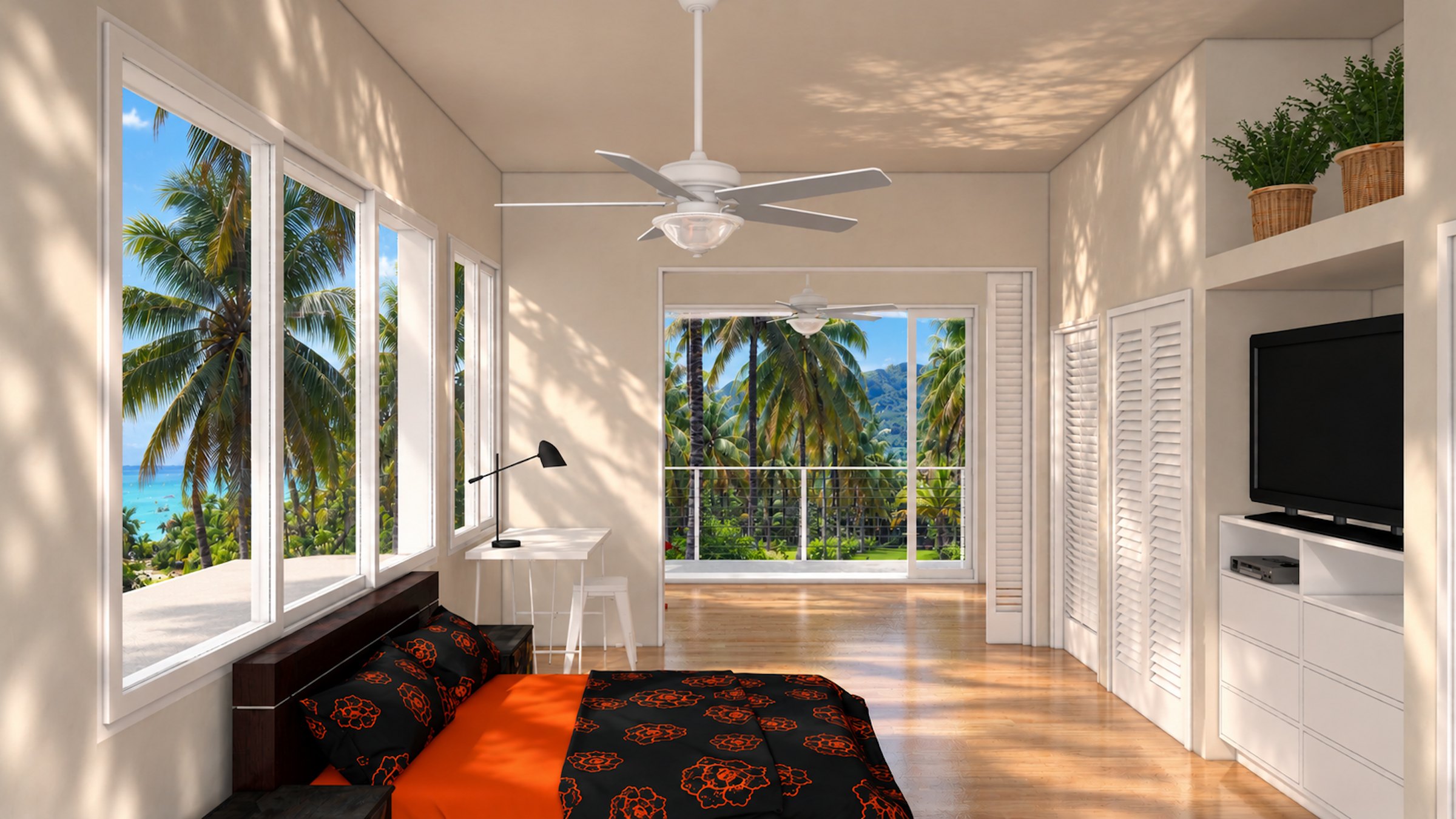 Fare Tiare second bedroom