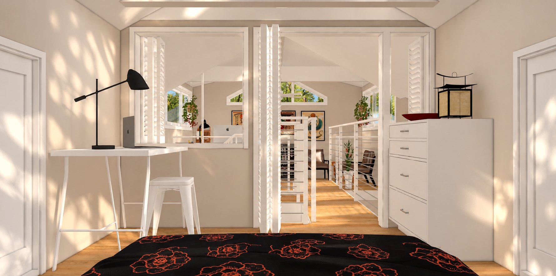 Garden Cottage loft bedroom