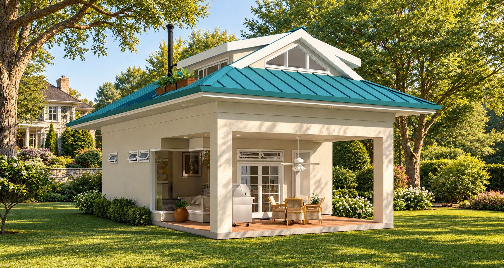 Garden Cottage in stucco finish