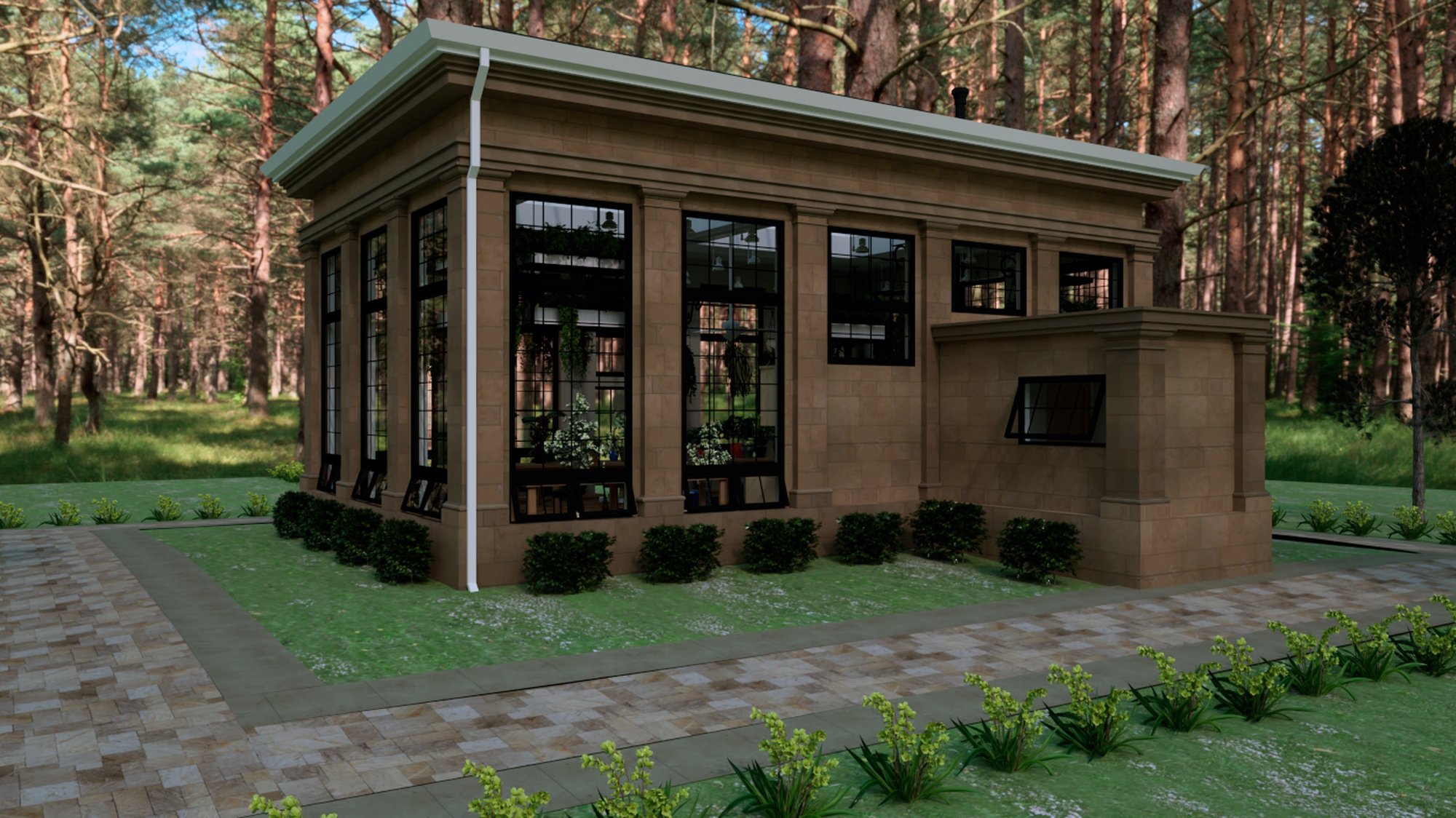 GreenHouse rear exterior corner view
