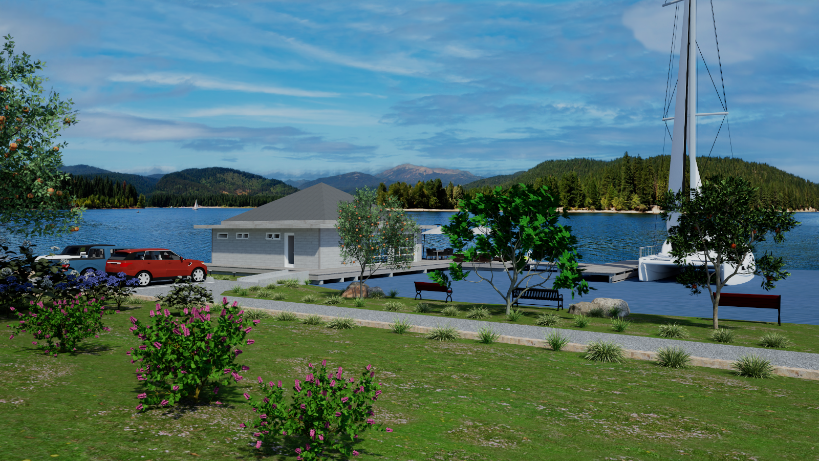 Lakeside Inn boathouse and dock