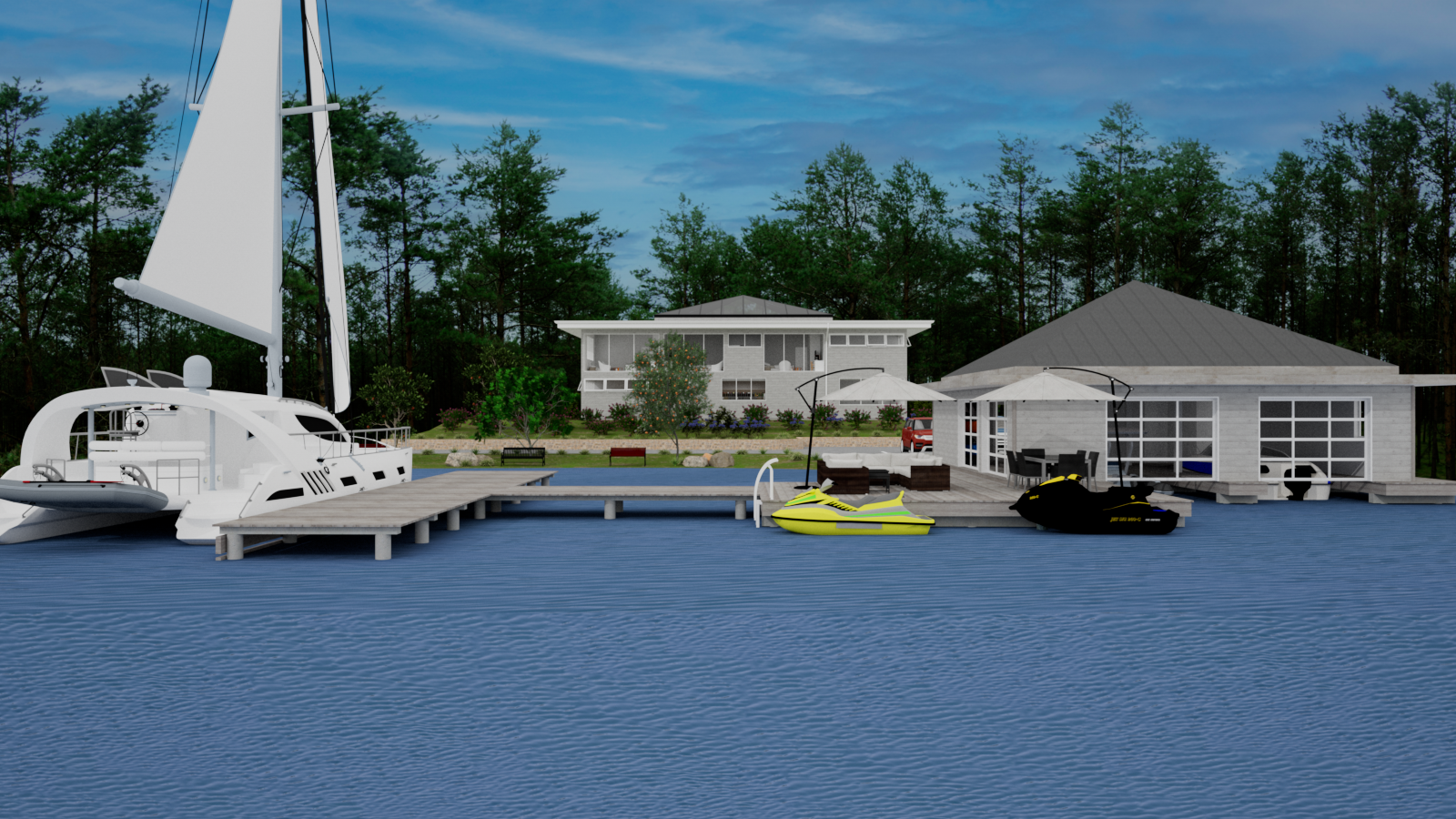 Lakeside Inn view from the lake