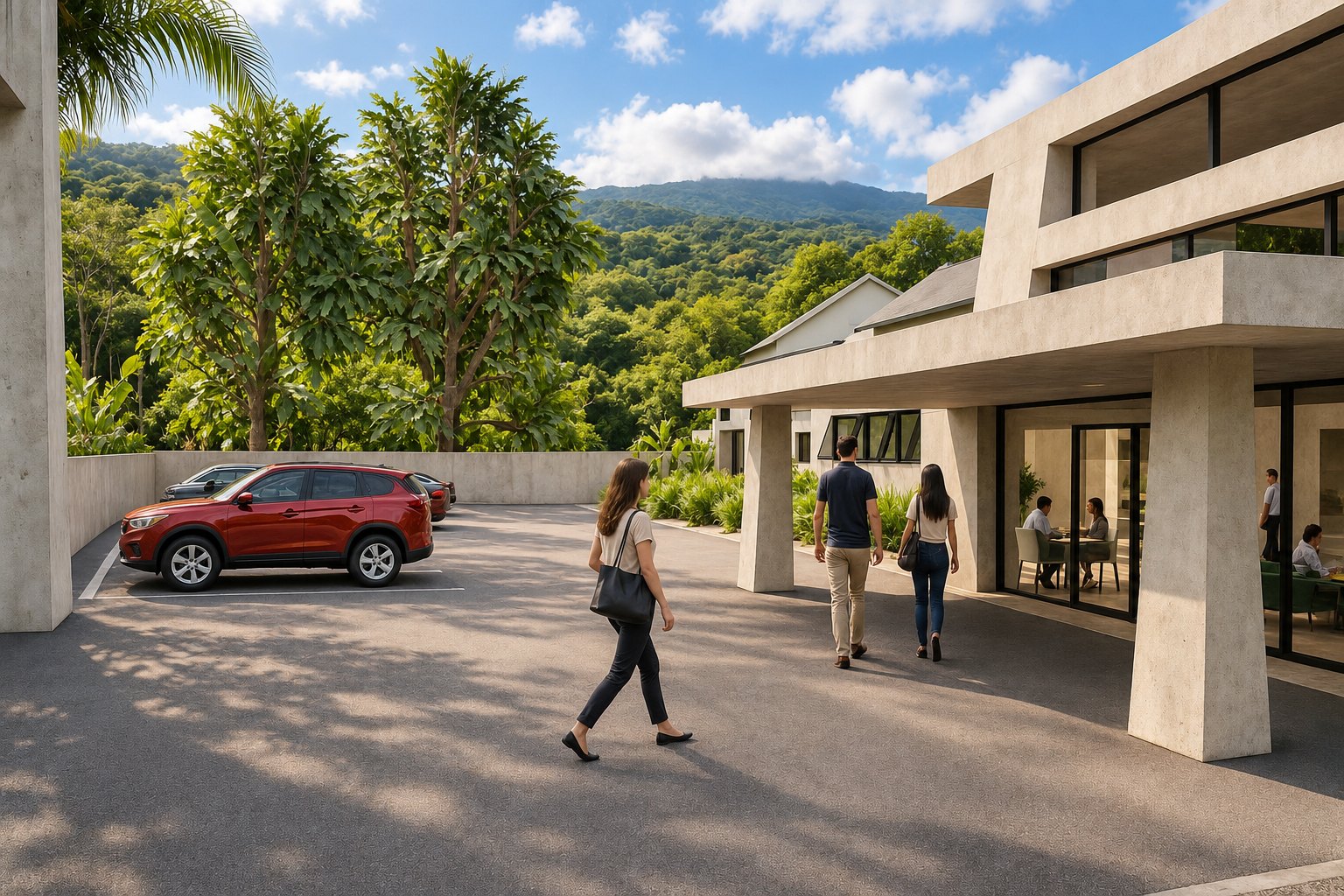 Rainforest Inn entry canopy