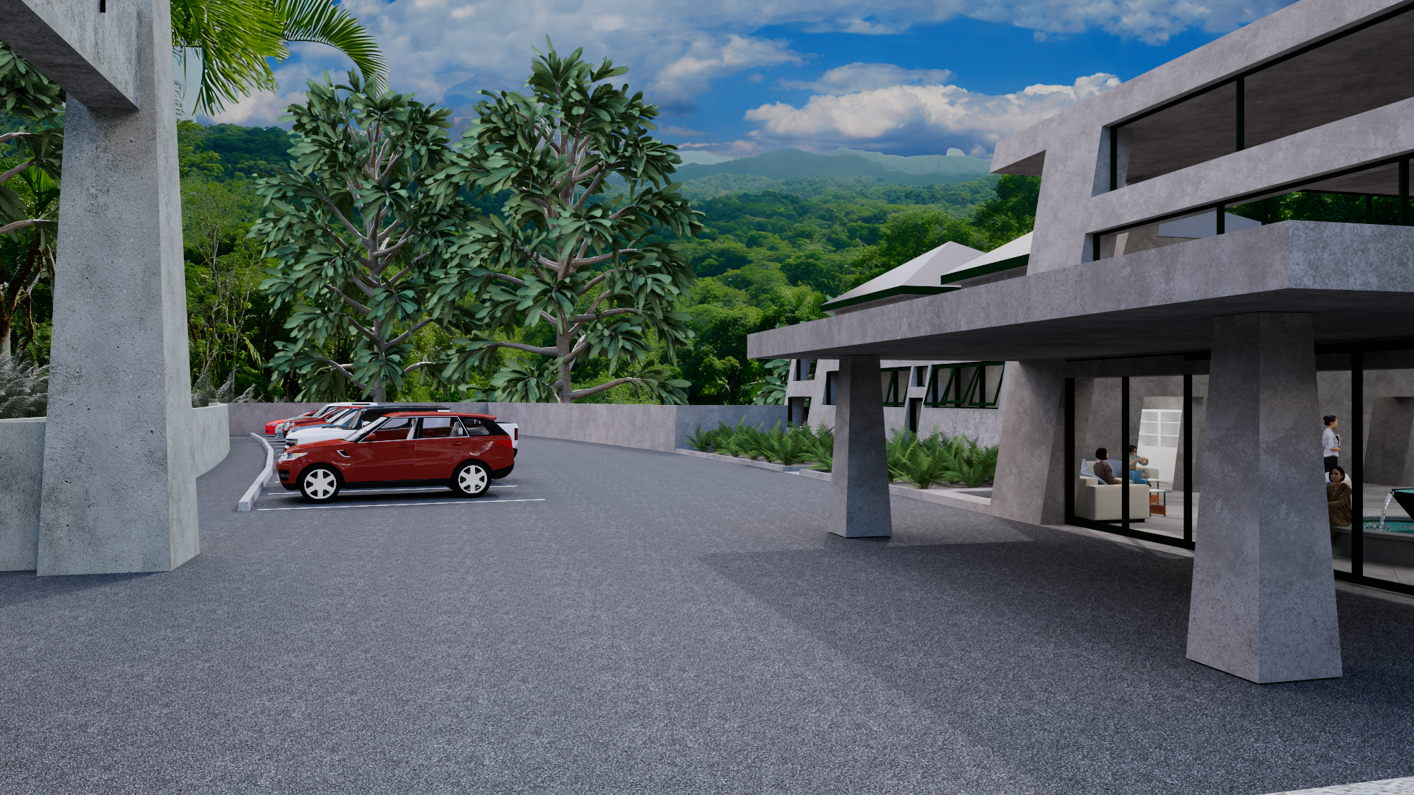 Rainforest Inn entry canopy