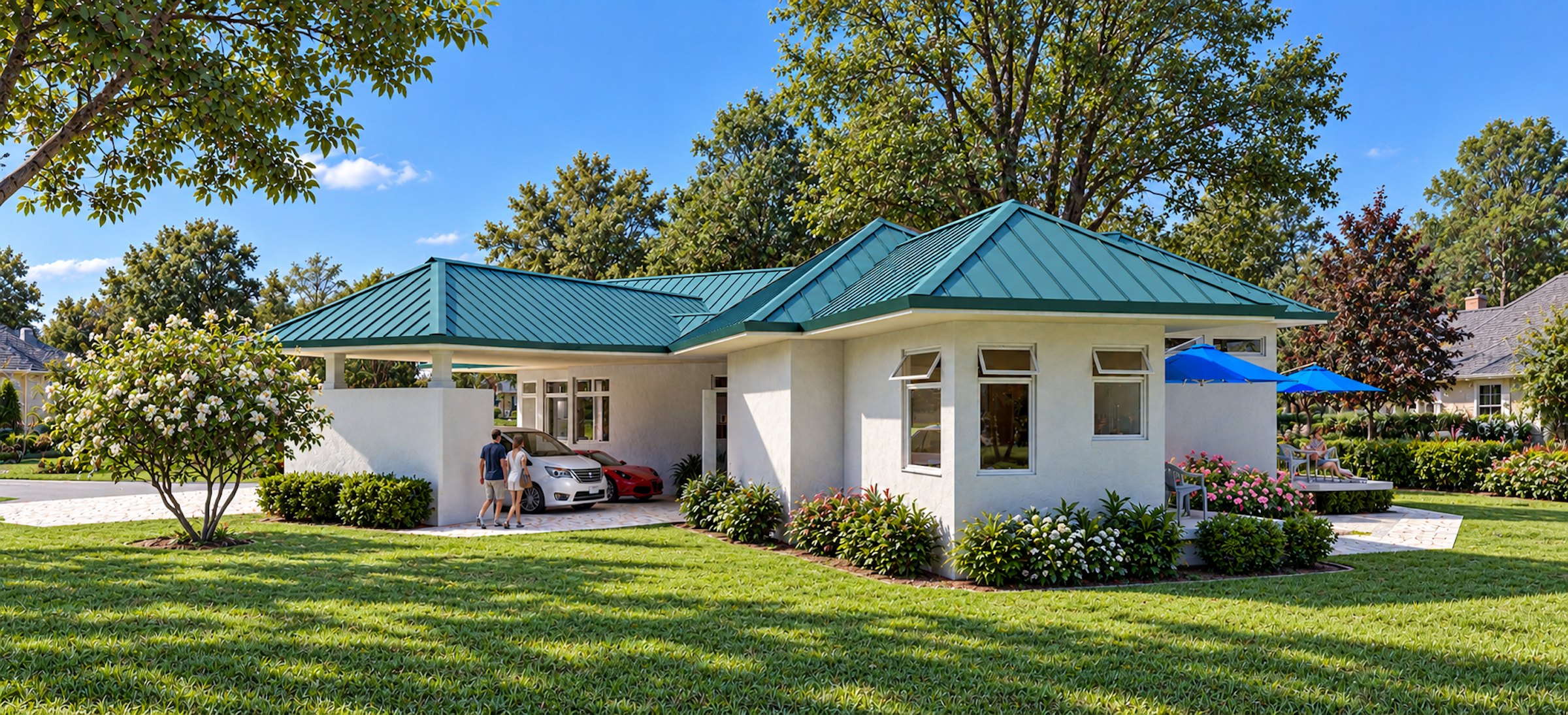 Sunroom Bungalow carport side